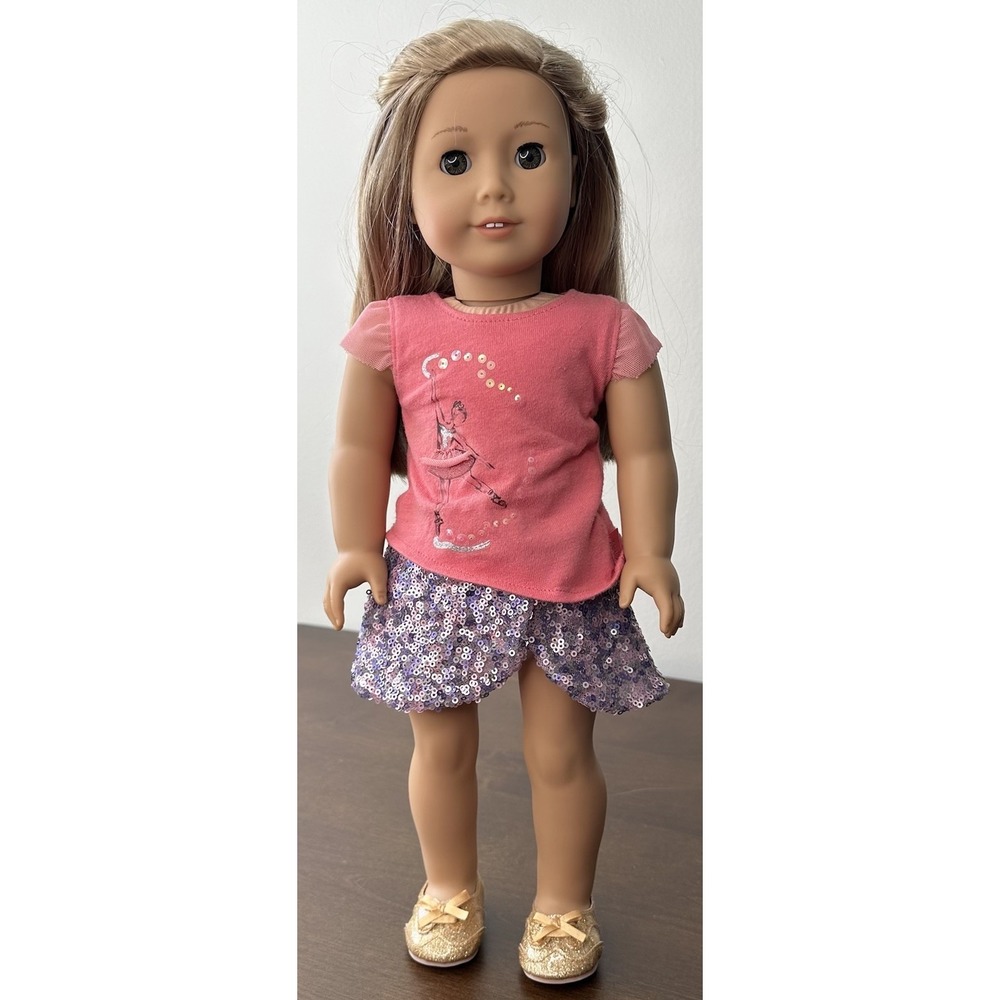 Isabelle Palmer Doll American Girl 2014 GOTY Hazel Eyes Blonde Meet Outfit Skirt